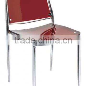 Modern Restuarant Acrylic Chair with Metal Frame