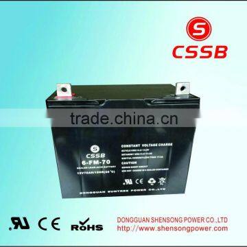 Solar power rechargeable lead acid true gel battery 12v70ah