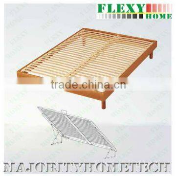 Wood slat Bed base with wood surround for mattress base