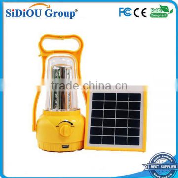 plastic solar lantern with solar phone charger