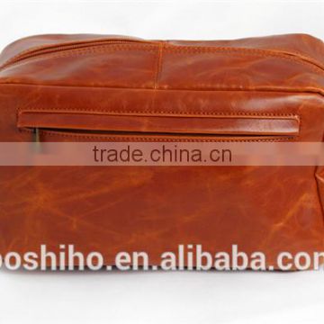 Customized design genuine cowhide leather fashion travel duffel bag