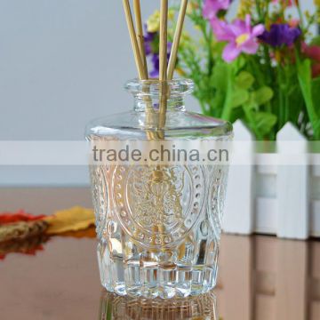 home decor machine made embossing glass bottles for diffuser