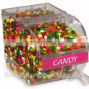 3 Gallon Acrylic Candy Bin w/ Scoop & Label Holder(CB-B-0221)