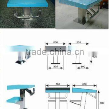 Blue fiberglass one-step / two step swimming pool starting block