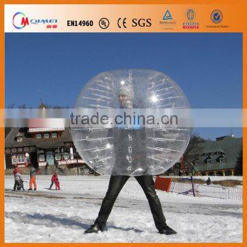 2015 PVC/TPU cheap inflatable giant outdoor play ball/bubble ball suit