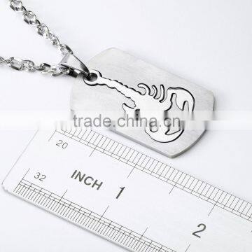 Hiphop Fashion Jewelry Men's 316L Stainless Steel Scorpion Pendant Necklace photo-3