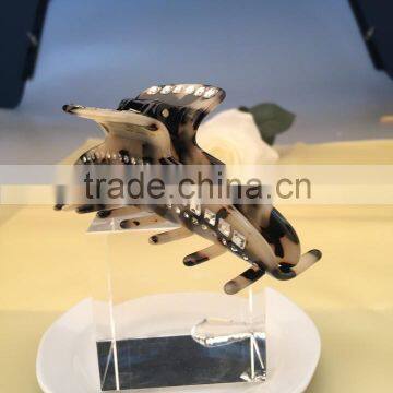 12cm Handmade Acetate Jewelry Claw Jaw Big Size Crystal Decoration Rhinestone Jewelry Clamp Clip Luxury Jewelry Hair Claw Clips