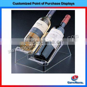 Hot sale countertop clear acrylic wine bottle display