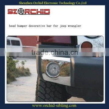 chrome head bumper decorative bar for jeep wrangler 07-current