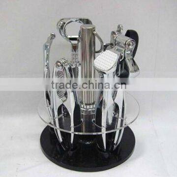 Zinc alloy kitchen accessories with acrylic base