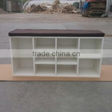 WOOD SHOE CABINET WITH CUSHION