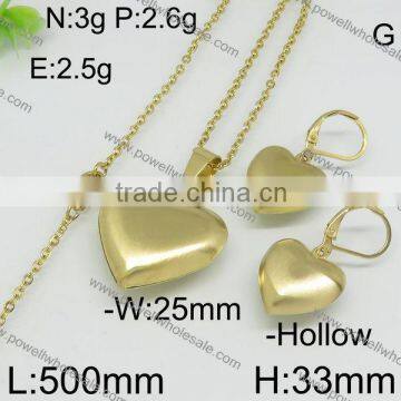 Hot Styles Stainless Steel Gold Filled Jewelry Set From China