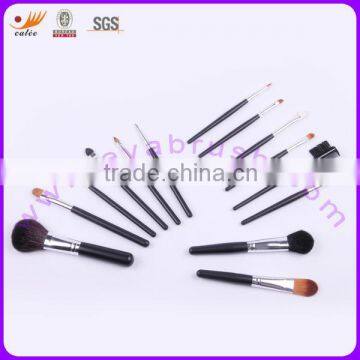 Branded high manufacture 14pcs cosmetic brush set for girls,various colos are available