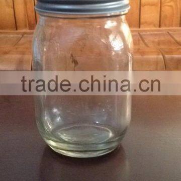 plain glass mason jar with tinplate lid glass jam jar