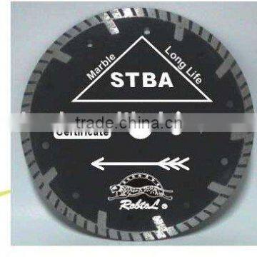 Deep teeth segmented small diamond blade for Long Life cutting marble---STBA