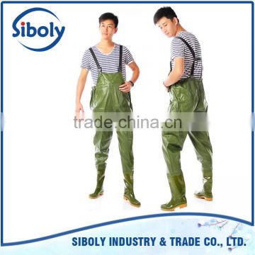 waterproof cheap custom made pvc chest high fishing waders used as fishing equipment