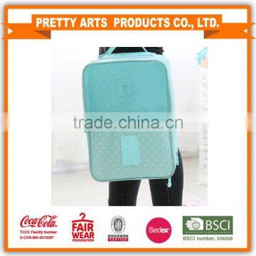 BSCI factory audit 4P nylon shoe bag standard color MOQ 100pcs all in-stock for wholesales