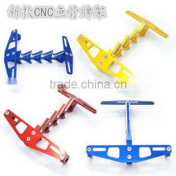 CNC Aluminum Motorcycle Accessories Fish Bone License Frame