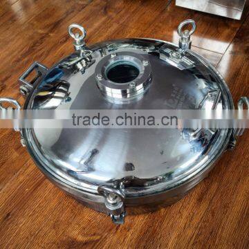 industrial stainless steel food production used tank manhole