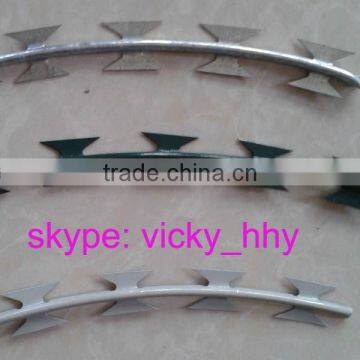 Anping factory security BTO-22 galvanized razor blade wire