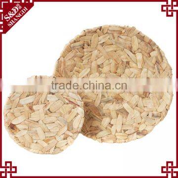 Eco-friendly Natural Straw Woven Home or Restaurant Food Used Serving Platter photo-3