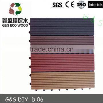 Anti-uv wpc diy tiles easy install wpc deck tiles eco-friendly outdoor decking floor