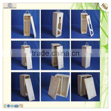 Decorative Single Bottle Pine Wood Wine Boxes photo-6