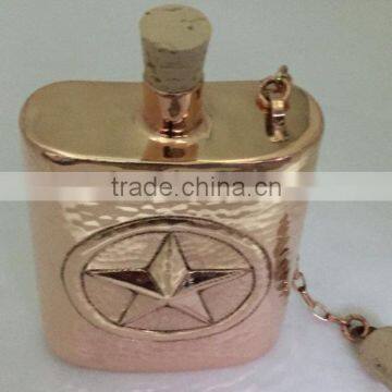 Pure Copper Whiskey Bottle | Hip Flask Pocket Bottle | Copper Hammered Wine Flask Bottle photo-3