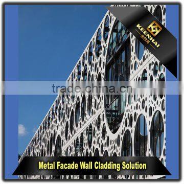 Decorative Laser Cutting Aluminium Perforated Sheet Metal Facade for Building photo-2