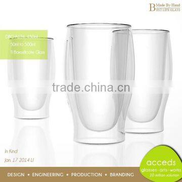 Different Shape Popular Borosilicate Handblown World Cup Beer Mug photo-3
