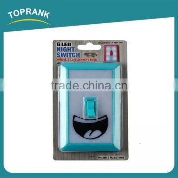 New Design Decoration Kids Room Smile Wireless 6 Led Switch Night Light With Hook & Loop Adhesive Strips photo-3