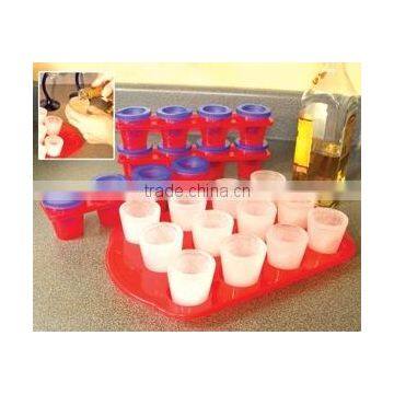 Plastic glass shape ice cube tray/silicone ice cube tray/custom ice cube tray