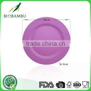 Endurable Best selling items Food grade Bamboo Fiber Melamine Round Dinner Plate