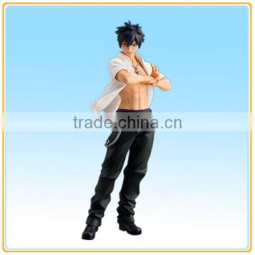 Customized plastic hot animated cartoon fairy tail figure grey toy figure