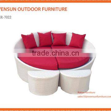 Rattan Outdoor Furniture Garden Patio Folding Double Sunbed photo-2