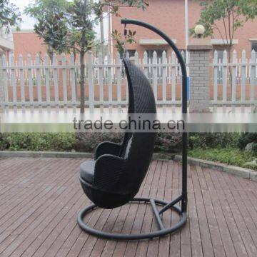 Patio furniture hanging basket rattan chair