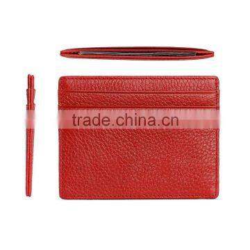 OEM Design Genuine Leather Exhibition ID Card Bifold Holder photo-2