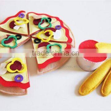 2017 Felt Pretend Play Food in pizza shape made in China