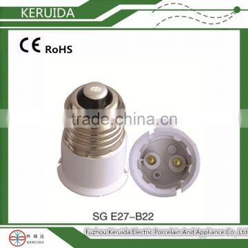 hot sale E27 to B22 porcelain lampholder adaptor/bulb holder adaptor