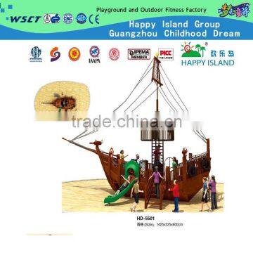 (HD-5401) Wooden Playground Series Wooden Boat Playground Equipment photo-3