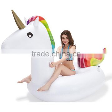 Leisure Giant Inflatable Unicorn Pool Float Large Outdoor Swimming Pool Floatie Lounge Toy for Adults & Kids