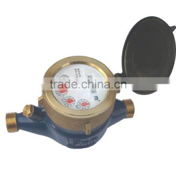 Multi-jet, dry-dial brass, plastic cold/hot water meter