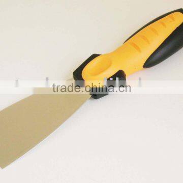 Putty knife with 2K TPR soft Grip handle.()Scraper,construction tool, building tools)