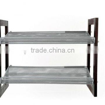 bookcase/wood book shelf metal frame bookcase