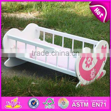 New cute kids wooden toy beds for dolls W06E010A