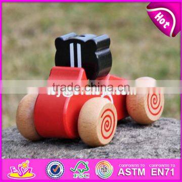 2017 New Design Kids Funny Animals Wooden Toy Cars W04A333 photo-4