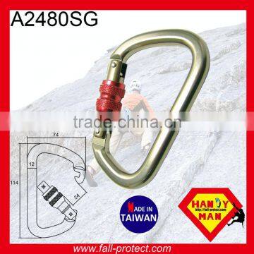 D Type For Rescue Aluminum Carabiner For Mountain Rock Climbing photo-3