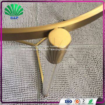 Clear Acrylic Round Coffee Table Living Room Center Tea Table Gold Metal Design photo-2