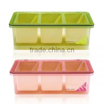 Food Grade Plastic Condiment With Three Containers