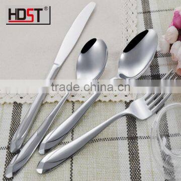 logo customized stainless steel royal silver cutlery;camping stainless steel cutlery